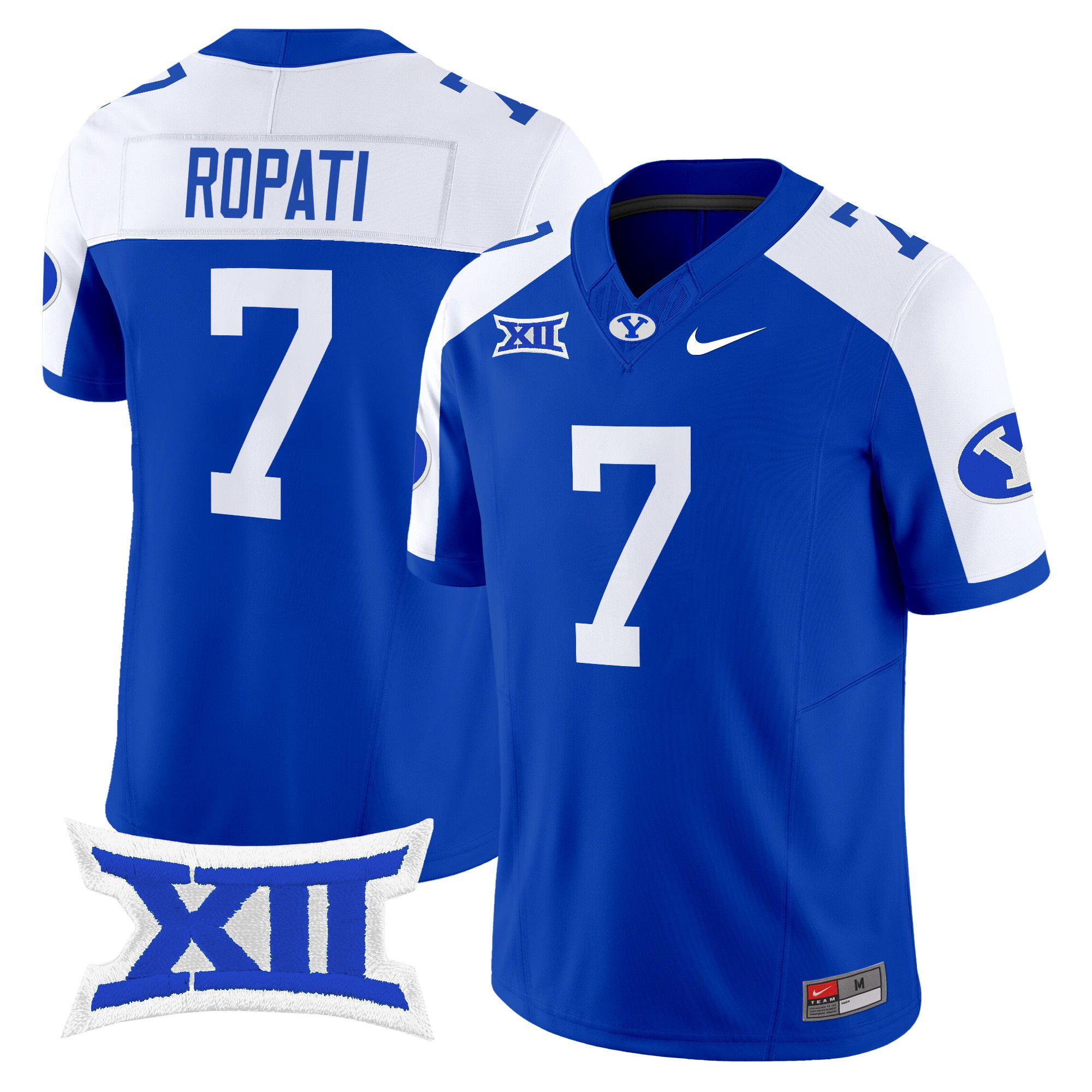 Men BYU Cougars #7 Ropati Blue Nike 2024 Vapor Limited NCAA Jersey